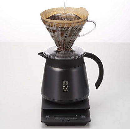 Hario V60 Insulated Metal Beverage Server, 600ml, Black