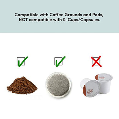  HC111A Personal Single-Serve Compact Coffee Maker, With Pause N Serve, Reusable Filter, On/Off Switch, Water Level Indicator, 14-oz, Black
