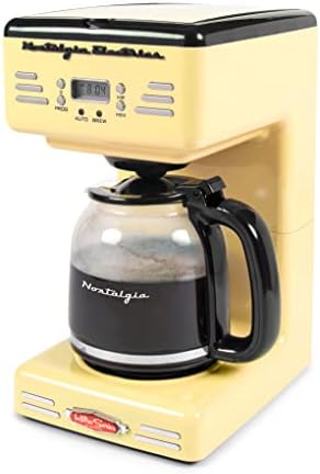  Retro 12-Cup Programmable Coffee Maker, Yellow
