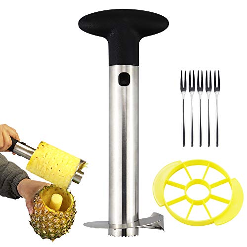  Pineapple Slicer Corer, [Upgraded] 304 Stainless Steel Pineapple Cutter Pineapple Corer Slicer Tool For Home And Kitchen