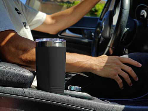  20oz Vacuum Insulated Tumbler Mug, Horse Head 1, Personalized Engraving Included (Black)
