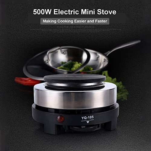  Mini Stove,Portable 500W Electric Mini Stove Hot Plate Multifunction Home Heater (US Plug 110V), Suitable For The Soup And The Porridge,hot Pot
