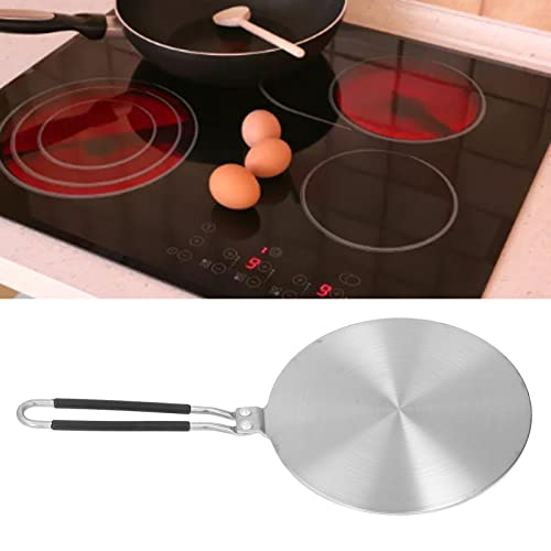 Induction Hob Plate Heat Diffuser, Stainless Steel Gas Electric Stovetop Heat Diffuser Ring Plate Induction Cooker Heat Conduction Plate/4231