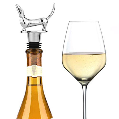  Dachshund Dog Shape Wine Bottle Stopper Champagne Cava Prosecco Sparkling Beverage Funny Gifts