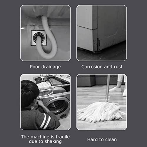  Refrigerator Appliance Rollers, 24 Wheels Detachable Portable Easy To Move Universal Wheel Base Heavy Duty Appliance Rollers Load Bearing 300KG For Dryers(Silver)