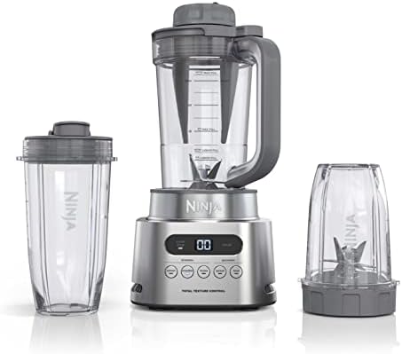 Ninja SS151 TWISTi Blender DUO, High-Speed 1600 WP Smoothie Maker & Nutrient Extractor* 5 Functions Smoothie, Spreads & More, SmartTORQUE, 34-oz. Pitcher & (2) To-Go Cups, Gray