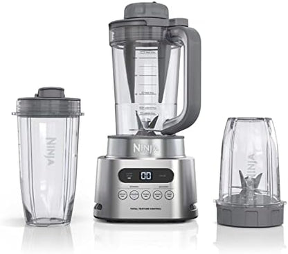 Ninja SS151 TWISTi Blender DUO, High-Speed 1600 WP Smoothie Maker & Nutrient Extractor* 5 Functions Smoothie, Spreads & More, SmartTORQUE, 34-oz. Pitcher & (2) To-Go Cups, Gray