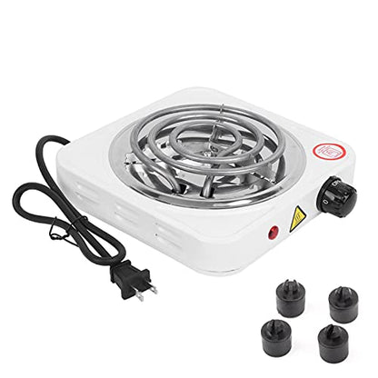  1000W Countertop Single Cast Iron Burner Electric Hot Plate Steel Portable Single Tube Easy To Wash US Plug 110V