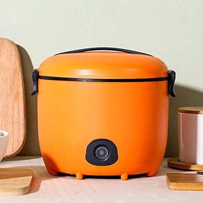  Mini Rice Cooker, 1.8L Small Multi-Function Rice Cooker, Suitable For 1-3 People Rice Cooker, With Detachable Non-Stick Pan And Heat Preservation Function,Orange