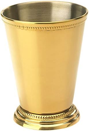  Julep Cup, Stainless & Julep Strainer, Stainless Steel