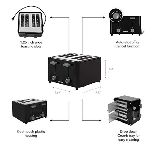  CTP4152K 4 Slice Toaster With Drop Down Crumb Tray For Easy Cleaning