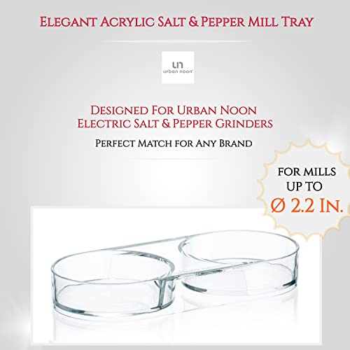  Salt And Pepper Mill Tray - Acrylic Transparent Mill Rest By Urban Noon - Grinders Up To 2.2 Inches In Diameter