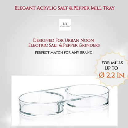  Salt And Pepper Mill Tray - Acrylic Transparent Mill Rest By Urban Noon - Grinders Up To 2.2 Inches In Diameter