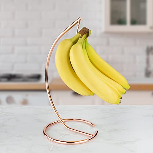  Euro Banana Holder (Copper) - Steel Fruit Hanger For Kitchen & Home Countertop Storage Organization