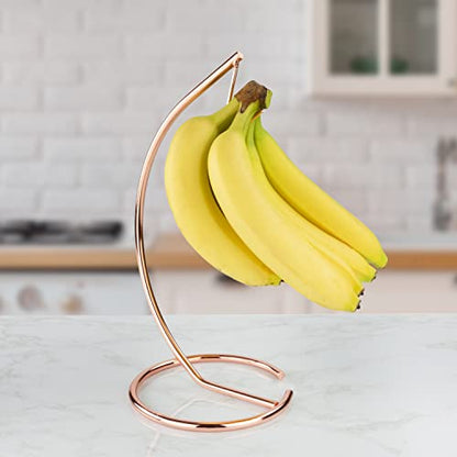  Euro Banana Holder (Copper) - Steel Fruit Hanger For Kitchen & Home Countertop Storage Organization