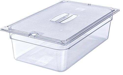  10211U07 StorPlus Full Size Polycarbonate Universal Handled Notched Food Pan Lid, Clear