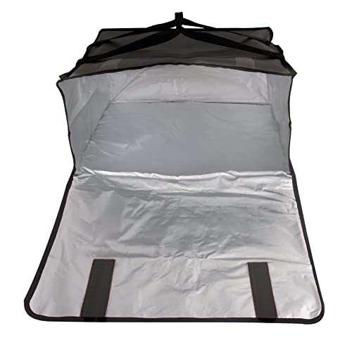  Maker Pizza Carrier Insulated Bags Extra Large For Deliveries – Holds Up To 4 Fresh Pizzas, Insulated Pizza Carrier Delivery Bag 20x20 Food Bag For Personal And Professional Use (Black)