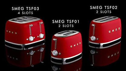 Smeg 50s Retro Line White 2-Slice Toaster