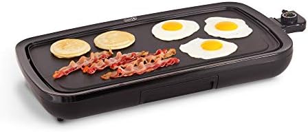  DASH Everyday Nonstick Electric Griddle For Pancakes, Burgers, Quesadillas, Eggs & Other On The Go Breakfast, Lunch & Snacks With Drip Tray + Included Recipe Book, 20in, 1500-Watt - Aqua
