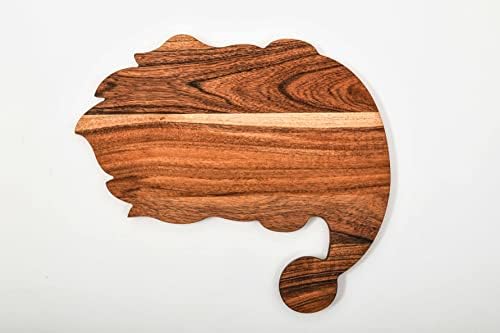  Organic Acacia Kitchen Cutting Chopping Board Platter Wine Holder With Handles For Butcher Block Cheese And Vegetables Fruit & Salad (Butterfly Board 11"L X 13"W)