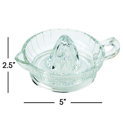  Rus Juicer Reamer With Handle And Pour Spout, Heavyweight Glass