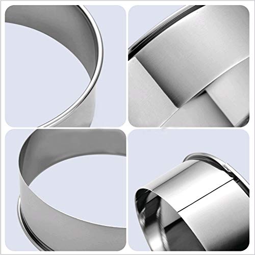  Cookie Cutters - Biscuit Cutters/Stainless Steel Dumpling Cutters/Cake Pastry Cutters / Cake Cookie Scone Cutters Molds Stamps For Cooking Baking ( 3Pcs, Round Edge)