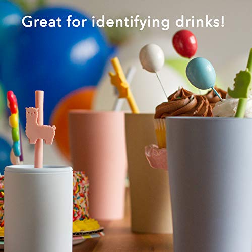  Silicone Straws Reusable Safe For Kids, 4pcs Flexible 7.8 Inches Long With 1 Cleaning Brush For 20oz And 30oz Tumblers, BPA Free, Eco-Friendly