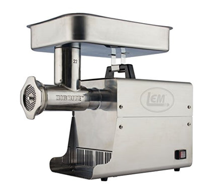  Products 17791 Big Bite #8 .5HP Stainless Steel Electric Meat Grinder, Silver