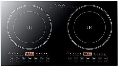  2400W Double Induction Cooktop 110V Digital Induction Cooker Dual Burner Portable Countertop Burner