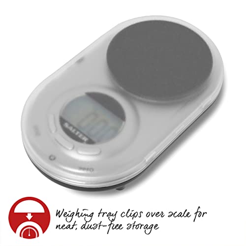 Salter Alter 1260 SVDRA Precision Electronic Scale, Micro Pocket Digital Scales, 500g Capacity, In 0.05g Increments, Neat Storage, Large LCD Display, Compact, Discreet Design, For Jewellery, Spices, Coins