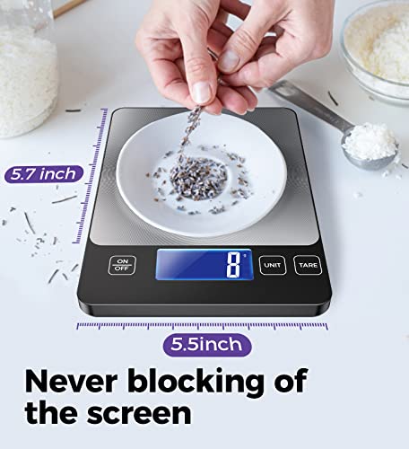  Scale Food 2 IN 1 Dual Power Mode Use For Meal Prep,[Load-bearing 33lb]Scale For Food Ounces And Grams, Unique CD-Grain Digital Kitchen Scale Stainless Steel Wear-Resistant Material Easy Clean