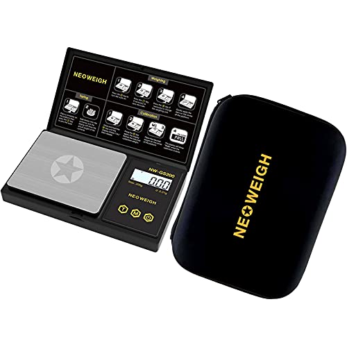  Pocket Scale With Case, 200g X 0.01g, Precision Gram Scale, Ounces Pocket Scales, Portable Herb Scale, 6 Weighing Units, Scale Grams, Spice Scale, Jewelry Scale, Backlit Display (Batteries Included)