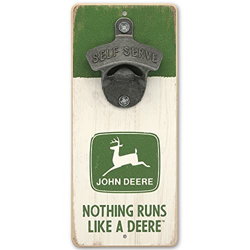  John Deere Wall Bottle Opener - Vintage John Deere Bottle Opener Made With Wood And Cast Metal - Nothing Runs Like A Deere