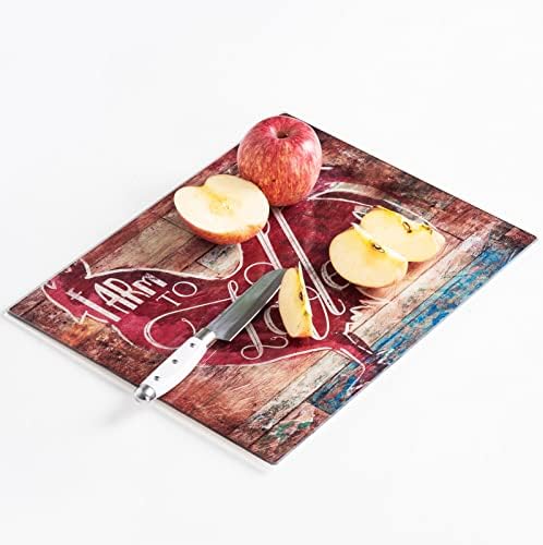 Glass Cutting Board, 16 * 12 Inch Set Of 1 Tempered Glass Cutting Board, Decorative Square Marble Chopping Board For Kitchen, Scratch, Heat, Shatter Resistant Cutting Mat (Mosaic)