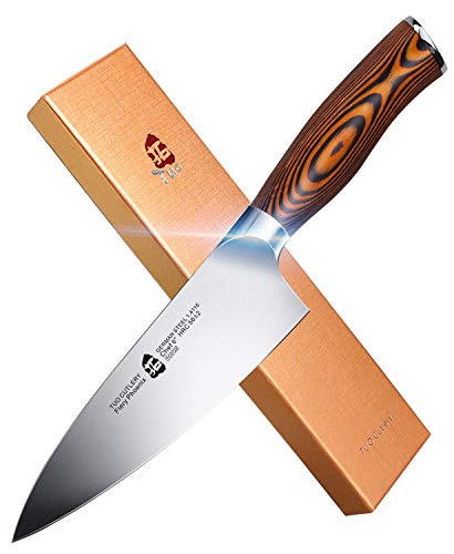  Chef Knife- Kitchen Chef S Knife - High Carbon German Stainless Steel Cutlery - Rust Resistant - Pakkawood Handle - Luxurious Gift Box Included - 6 - Fiery Phoenix Series