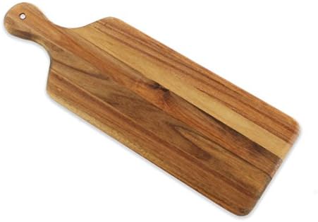  Villa Acacia Wooden Cutting Board - 17 X 6 Inch Wood Board Serving Tray For Bread And Cheese With Handle - Decorative Charcuterie Boards For New Home, Wedding Gift