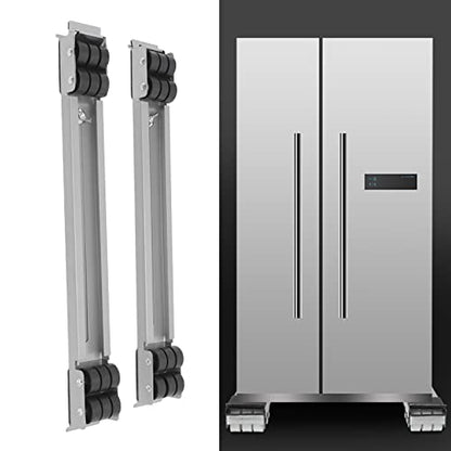  Heavy Duty Appliance Rollers, Refrigerator Appliance Rollers Double Row 24 Wheels Detachable Portable Iron Material Load Bearing 300KG For Furniture