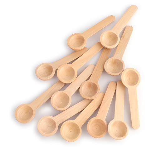  60PCS Mini Wooden Spoons Small Bath Salt Spoon Candy Spoon Baby Spoon For Spice Jars Seasoning Honey Coffee