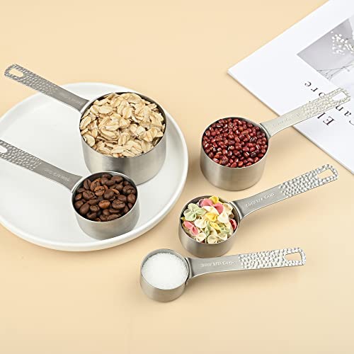  Measuring Cups, Measuring Cups And Spoons Set, 6 Measuring Spoons Set And 5 Measuring Cup Set, Stainless Steel Measuring Cups, Metal Measuring Cups, Mini Teaspoon Measuring Spoons Equivalents