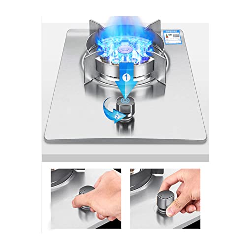  Gas Stove, Stainless Steel Cooktop 16.9in Burner, Desktop And Recessed Installation Suitable For Kitchen And Camping Gas Stoves,7.2KW (Size : NG)