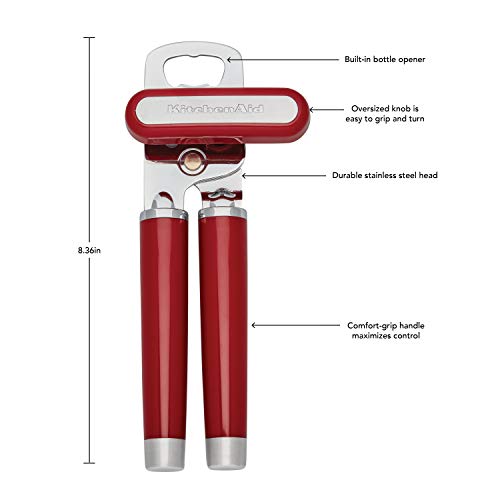 KitchenAid Gourmet Multifunction Can Opener / Bottle Opener, 8.36-Inch, Empire Red