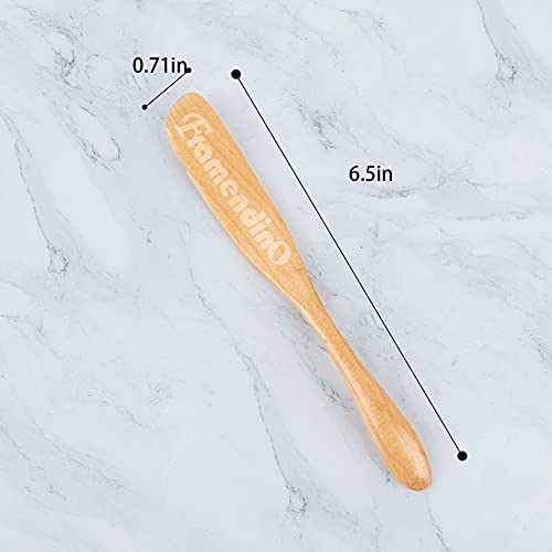  Framendino, 6 Pack Wooden Butter Spreaders Wood Cheese Peanut Jelly Jam Sandwich Cream Spreader Breakfast Dessert Condiment Spatula Spatulas For Kitchen Baking Tool Natural Color 6.5"