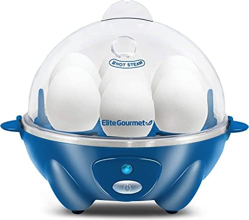  Elite Gourmet EGC-007B# Rapid Egg Cooker, 7 Easy-To-Peel, Hard, Medium, Black & ESM2207 Maxi-Matic Sandwich Panini Maker Grilled Cheese Machine Tuna Melt Omelets Non-Stick Surface, 2 Slice, Black
