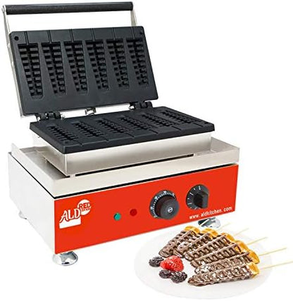  Stick Waffle Maker | Waffle Iron With Red Panel | 110V (6 Pcs)