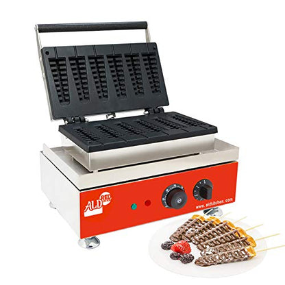  Stick Waffle Maker | Waffle Iron With Red Panel | 110V (6 Pcs)