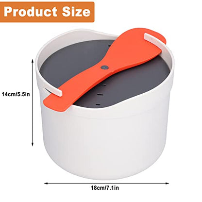  Microwave Rice Cooker Set, 2L Large Capacity Microwave Rice Cooker Steamer, Multifunctional Microwave Cookware, Microwave Rice Maker For Home Kitchen Cooking