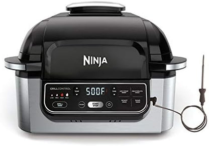 Ninja AG301 Foodi 5-in-1 Indoor Grill With Air Fry, Roast, Bake & Dehydrate, Black/Silver