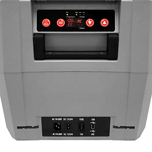  FMC-350XP 34 Quart Compact Portable Refrigerator, AC 115V/ DC 12V Real Freezer For Car, Home, Camping, RV-8°F To 50°F, One Size, Gray