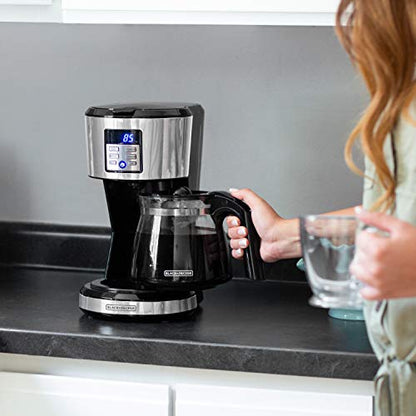Black & Decker 12-Cup Programmable Coffee Maker, Stainless