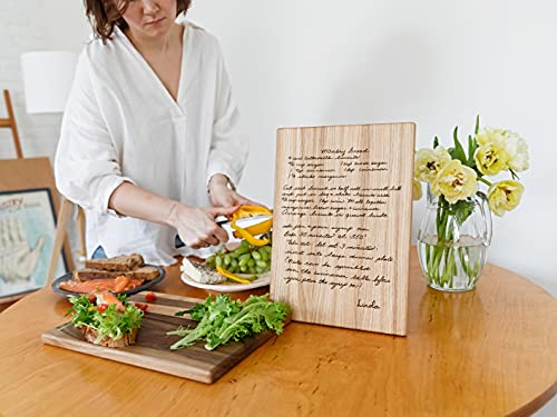  Mom And Grandma Handwritten Recipe Cutting Board, Personalized Family Recipe Cutting Board, Engraved Keepsake, Mothers Day Gifts For Wife, Mothers Day Gifts From Son, Family Heirloom Gift For Grandma